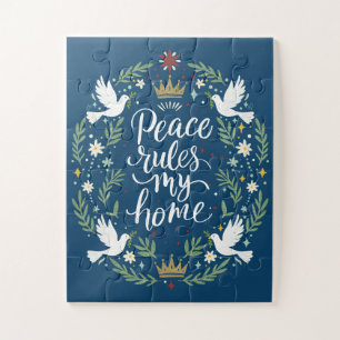 Peace Rules My Home Jigsaw Puzzle