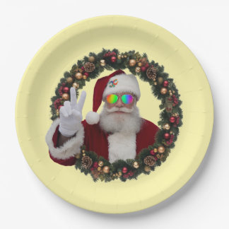 Peace Santa Wreath Plate