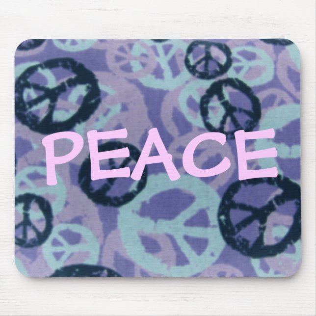 PEACE-Saying-Peace Signs/Camo Look Mousepad (Front)