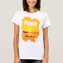 Peace Scripture Glowing Sunset T-Shirt