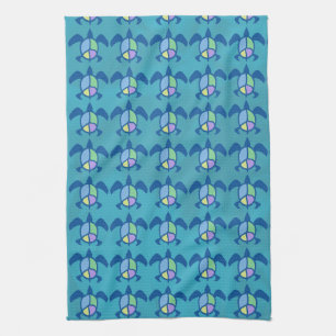 Peace Sea Turtle Kitchen Towels