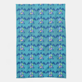 Peace Sea Turtle Kitchen Towels