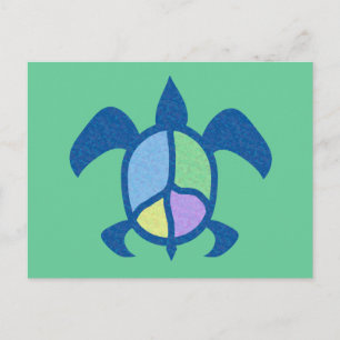 Peace Sea Turtle Postcard