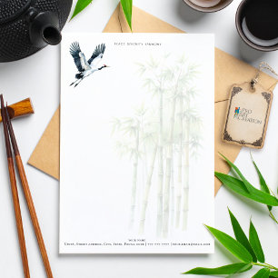 Peace, Serenity, Harmony Personalised Letter Paper Custom Letterhead