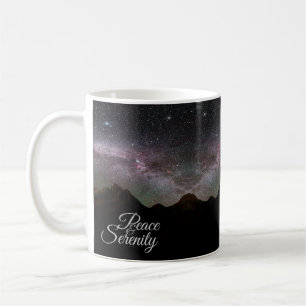 Peace & Serenity Mountain Night Sky Coffee Mug