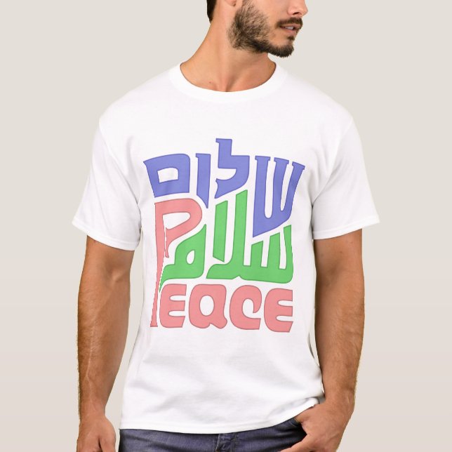 Peace Shalom Salaam mens shirt (Front)