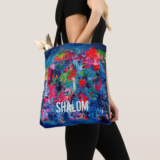 Peace Shalom Tote Bag (Close Up)