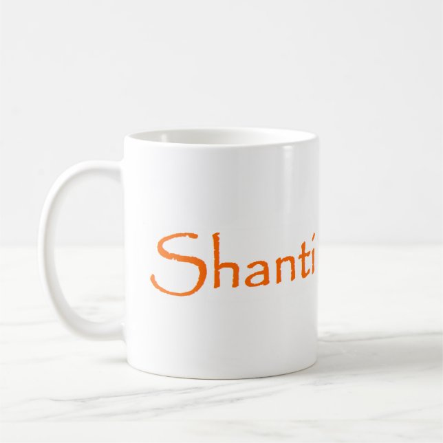 peace shanti coffee mug (Left)