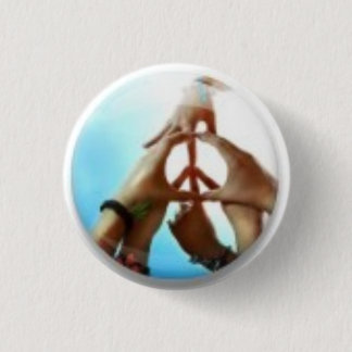 peace sign 3 cm round badge