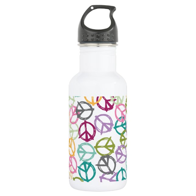 Peace Sign 532 Ml Water Bottle (Front)