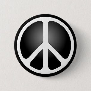 Peace Sign 6 Cm Round Badge