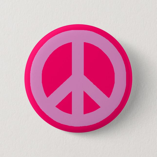 Peace Sign 6 Cm Round Badge (Front)