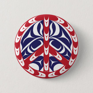 Peace Sign 6 Cm Round Badge