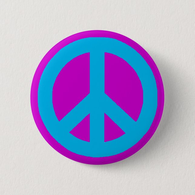 Peace Sign 6 Cm Round Badge (Front)