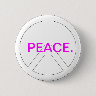 Peace Sign 6 Cm Round Badge