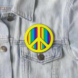 Peace Sign 7.5 Cm Round Badge
