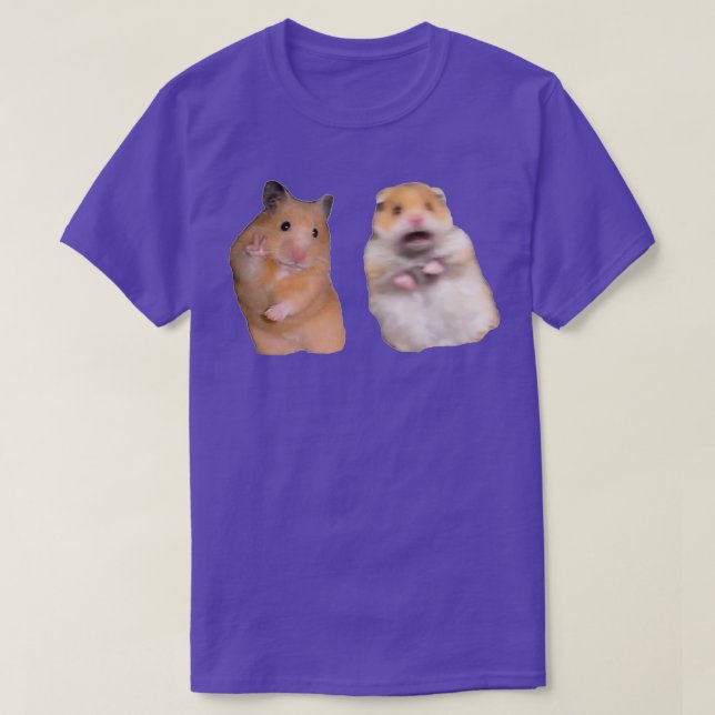 Peace Sign and Screaming Hamster T-Shirt (Design Front)