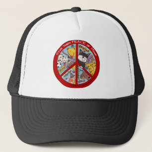 Peace Sign-Animal Protection Trucker Hat