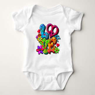 Peace Sign Anti-War Hippy Hippie Baby Bodysuit