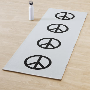 PEACE SIGN BLUE YOGA MATS
