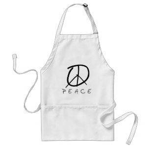 Peace Sign: Bud Hand Script Standard Apron