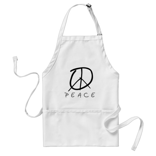 Peace Sign: Bud Hand Script Standard Apron (Front)