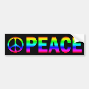 PEACE SIGN BUMPER STICKER