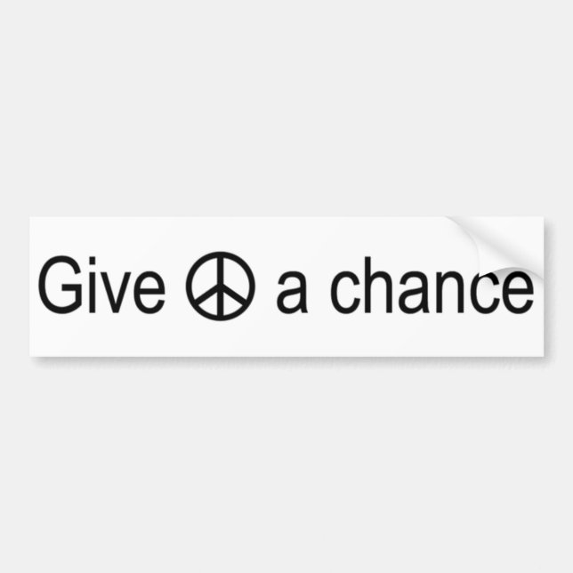 Peace Sign Bumper Sticker (Front)
