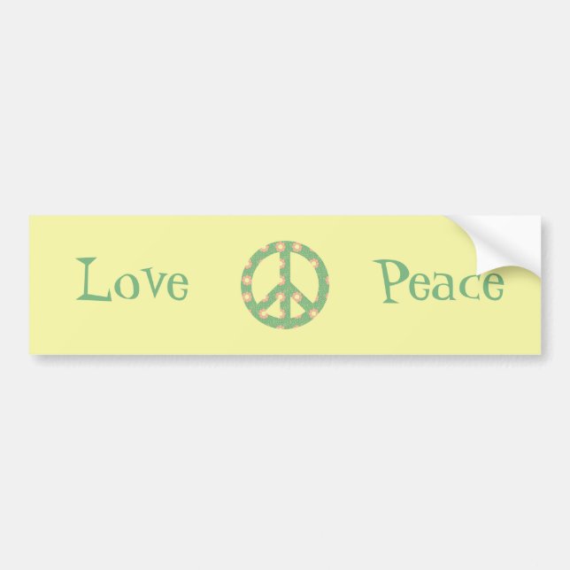 Peace Sign Bumper Sticker (Front)
