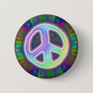peace-sign-button 6 cm round badge