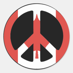 Peace Sign Canada Classic Round Sticker