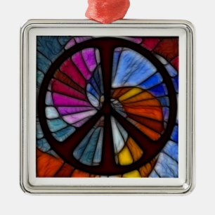 Peace Sign Christmas Ornament