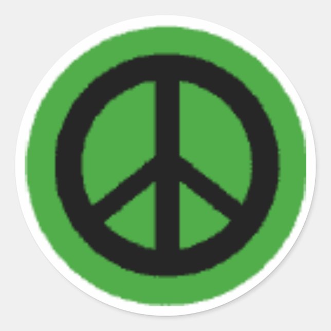 Peace-Sign Classic Round Sticker (Front)