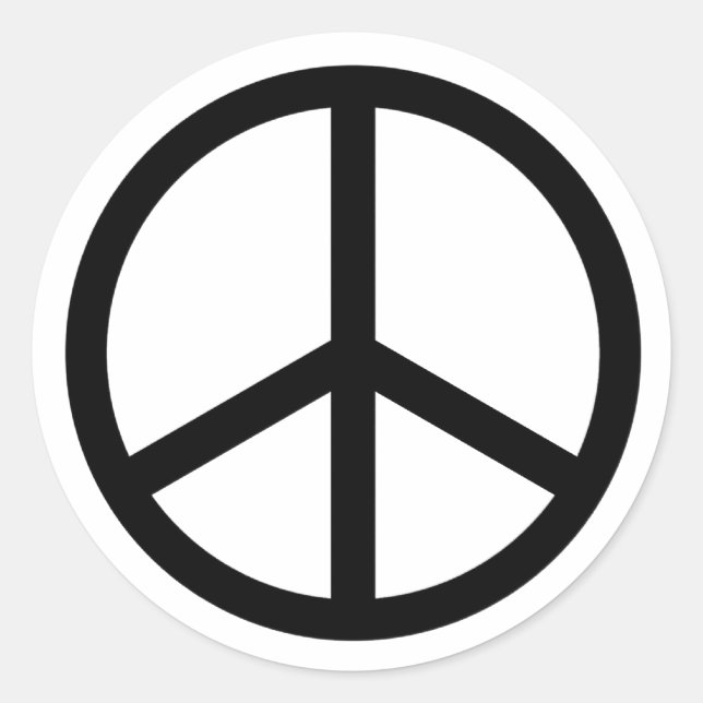 Peace Sign Classic Round Sticker (Front)