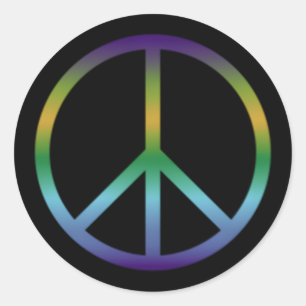 Peace Sign Classic Round Sticker