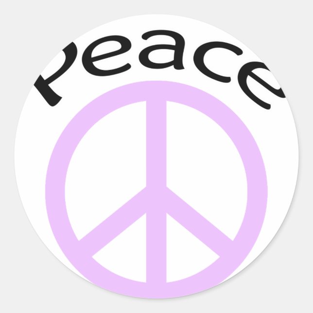 Peace Sign Classic Round Sticker (Front)