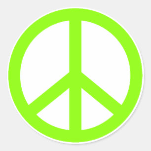 Peace Sign Classic Round Sticker