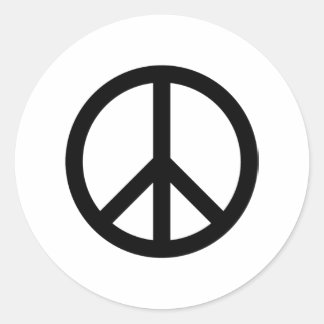Peace Sign Classic Round Sticker