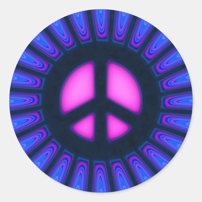 Peace Sign Classic Round Sticker (Front)