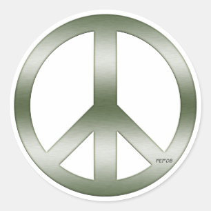 Peace Sign Classic Round Sticker