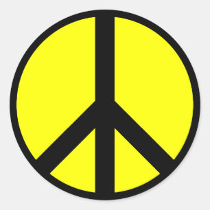Peace Sign Classic Round Sticker