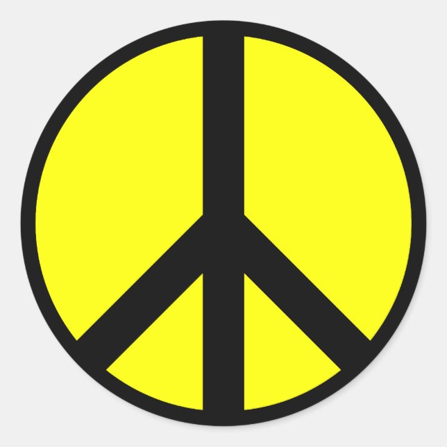 Peace Sign Classic Round Sticker (Front)