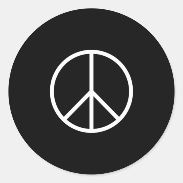 Peace Sign Classic Round Sticker (Front)