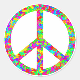 peace sign classic round sticker