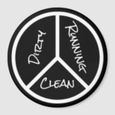 Clean-Dirty-Running dishwasher magnet (on white)