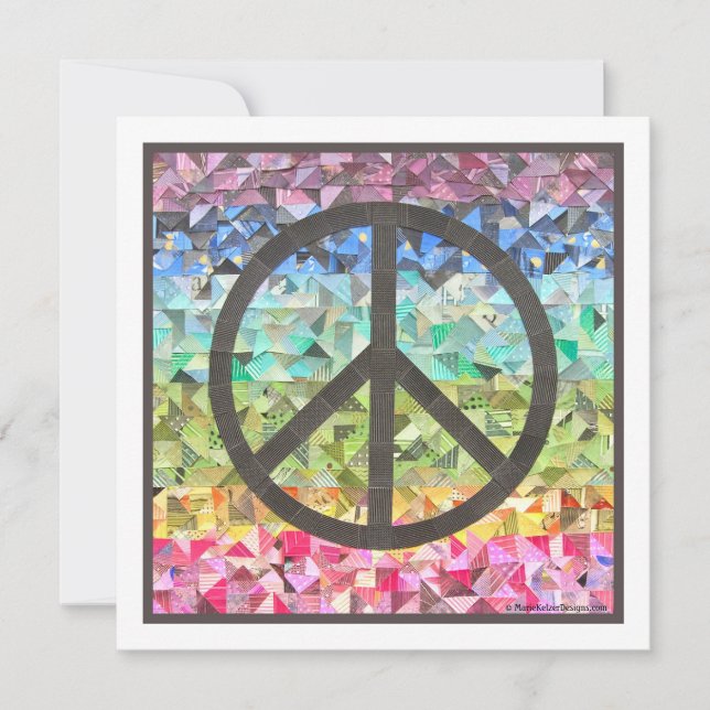 Peace Sign Collage Card (Front)