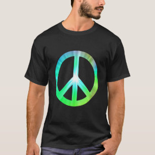 Peace Sign Colour Gradient Light Hope Peace T-Shirt