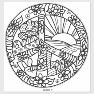 Peace Sign Colour Me Cute