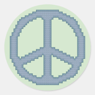 Peace Sign Cross Stitch Sticker