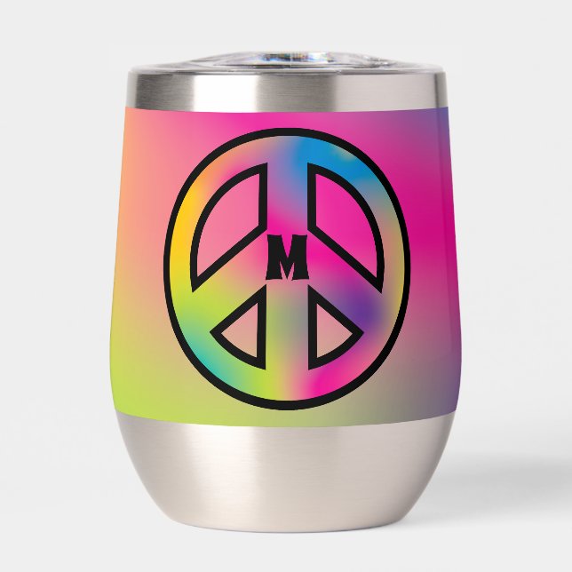 Peace Sign Custom Initial (Front)